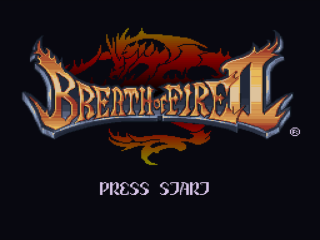 Breath of Fire II title screen for Super Nintendo